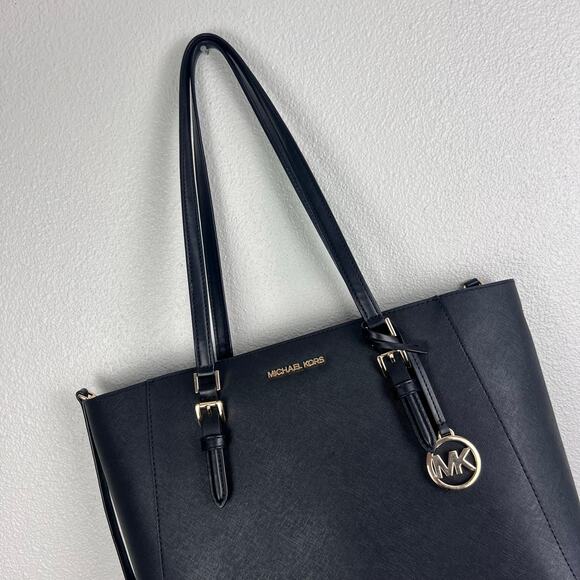 Michael Kors Charlotte Large Saffiano Leather Tote Black - Picture 11 of 11
